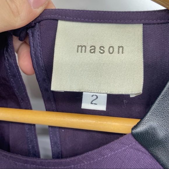 Mason Michelle Mason Lambskin Sleeve Purple Picture - Picture 4 of 5